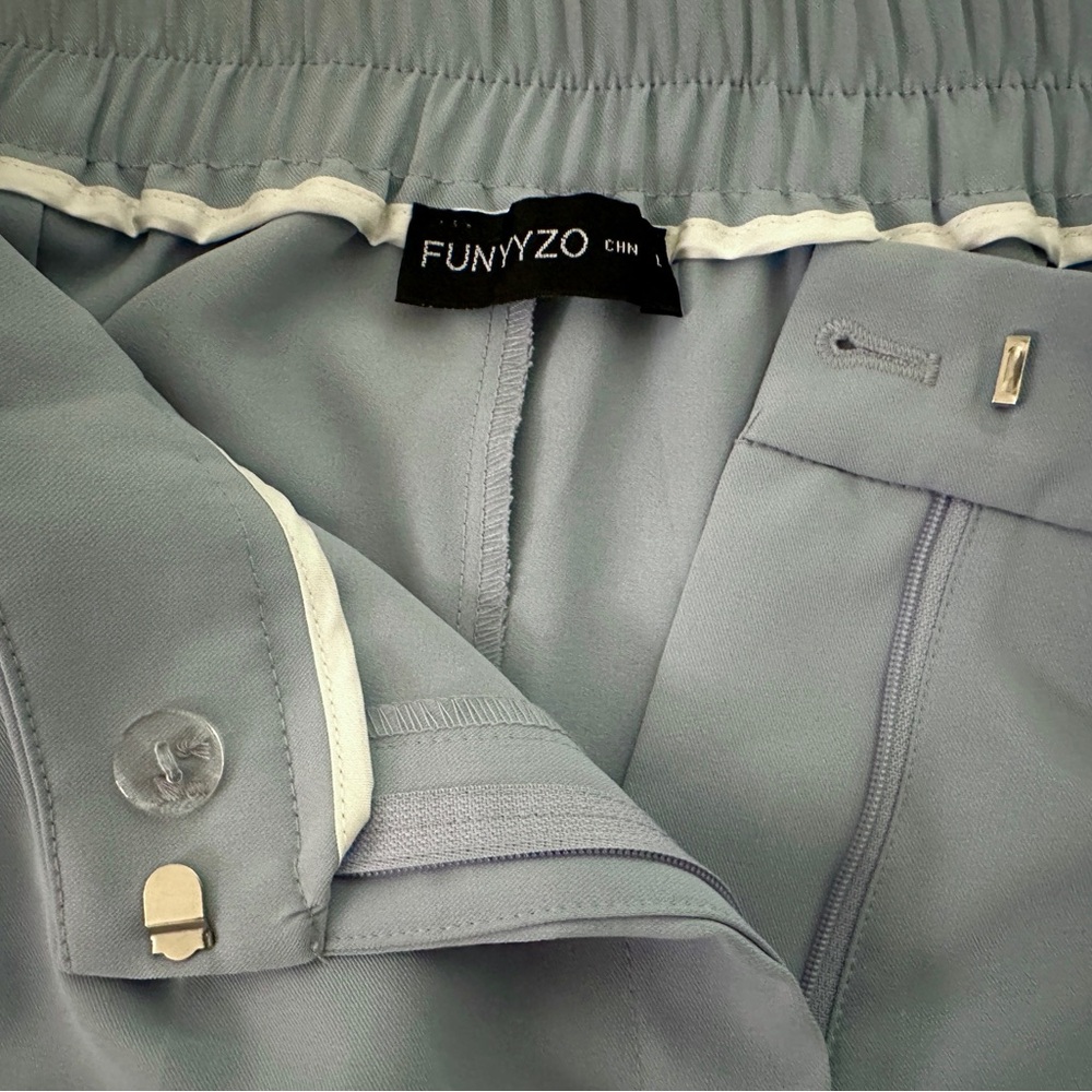 Light Blue Wide-Leg Trousers – Size L - Picture 7 of 14